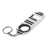 Porte-clé Décapsuleur Clavier de piano noir et blanc simple et élégant (Devant Angle)