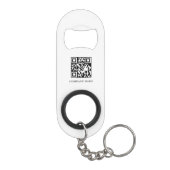 Porte-clé Décapsuleur Code QR de branding de site Web avec logo d'entrep (Dos)