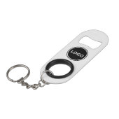 Porte-clé Décapsuleur Code QR de l'entreprise Logo Moderne (Devant Angle)