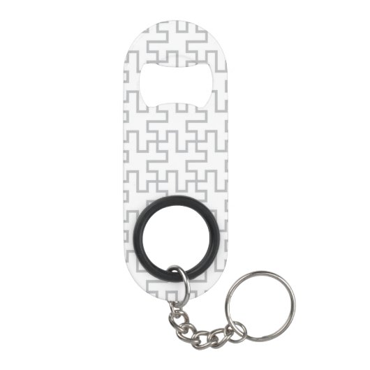 Porte-clé Décapsuleur Conception abstraite géométrique de plancher (Dos)