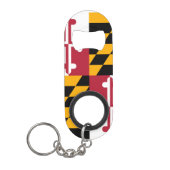 Porte-clé Décapsuleur Conception de drapeau d'état du Maryland (Devant)