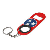 Porte-clé Décapsuleur Conception de drapeau d'état du Tennessee (Devant Angle)