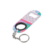Porte-clé Décapsuleur Conception de fleurs vibrantes en fleurs (angle arrière)