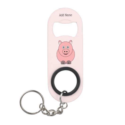 Porte-clé Décapsuleur Conception de porc personnalisée (Devant)