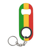 Porte-clé Décapsuleur COULEURS RASTAFARI + vos idées (Devant)