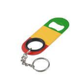 Porte-clé Décapsuleur COULEURS RASTAFARI + vos idées (angle arrière)