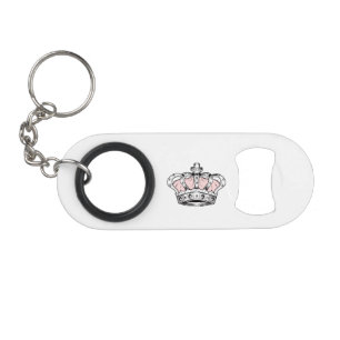 Porte-clé Décapsuleur Couronne royale rose, esthétique de reine Prince