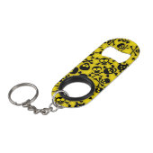 Porte-clé Décapsuleur Crâne et motif d'os croisés (Devant Angle)