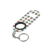 Porte-clé Décapsuleur Crayons de couleur arc-en-ciel (angle arrière)