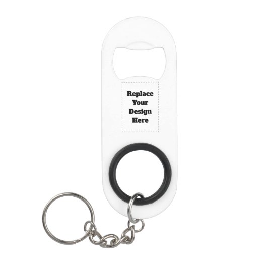 Porte-clé Décapsuleur Créez Votre Propre blanc (Devant)