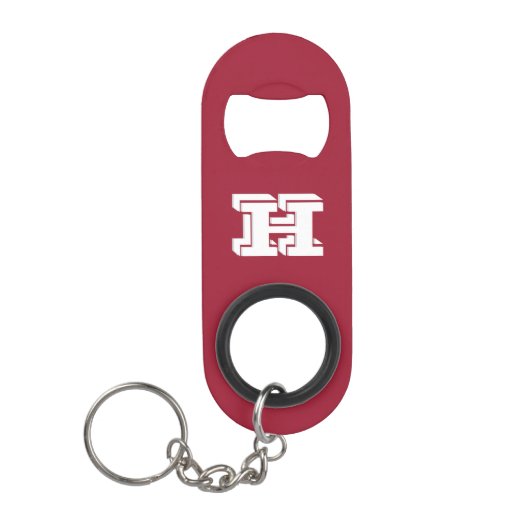 Porte-clé Décapsuleur Crimson and White Stainless Keychain Bottle Opener (Devant)
