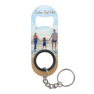 Porte-clé Décapsuleur Custom Your Photo et texte Keychain Bottle Opener