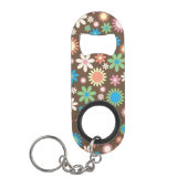 Porte-clé Décapsuleur Cute Flower Power Pattern Brown (Devant)