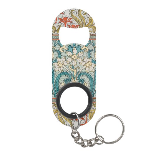 Porte-clé Décapsuleur Daffodique chintz papier peint à fleurs Art nouvea (Dos)