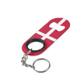 Porte-clé Décapsuleur Danemark National Pride Patriotique (angle arrière)