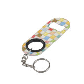 Porte-clé Décapsuleur DÉCAPSULEUR Mini en patchwork avec porte-clés (angle arrière)