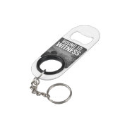 Porte-clé Décapsuleur Décapsuleur porte-clés lié à témoin (angle arrière)