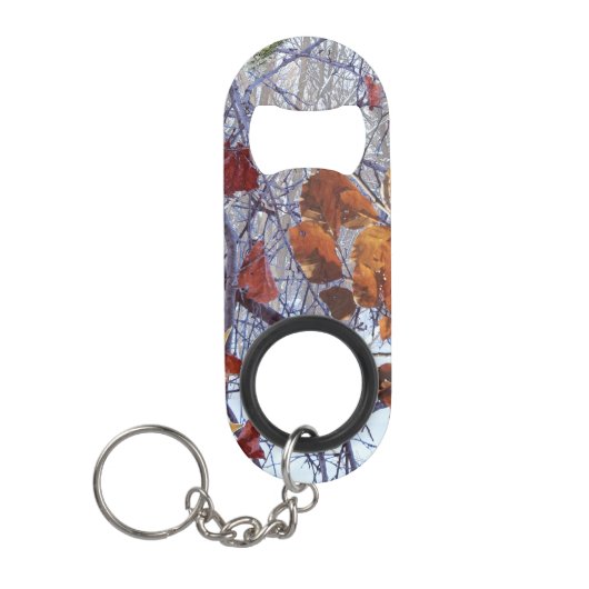Porte-clé Décapsuleur Décor Camouflage d'hiver de neige (Devant)