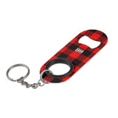 Porte-clé Décapsuleur Design personnalisé de Buffalo Plaid (Devant Angle)