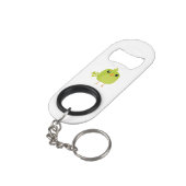 Porte-clé Décapsuleur Dessin animé d'oiseau vert (angle arrière)