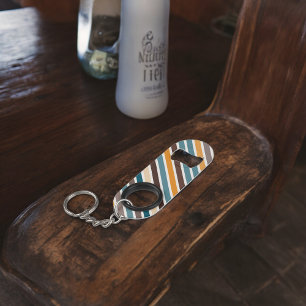 Porte-clé Décapsuleur Diagonale à bandes multicolores