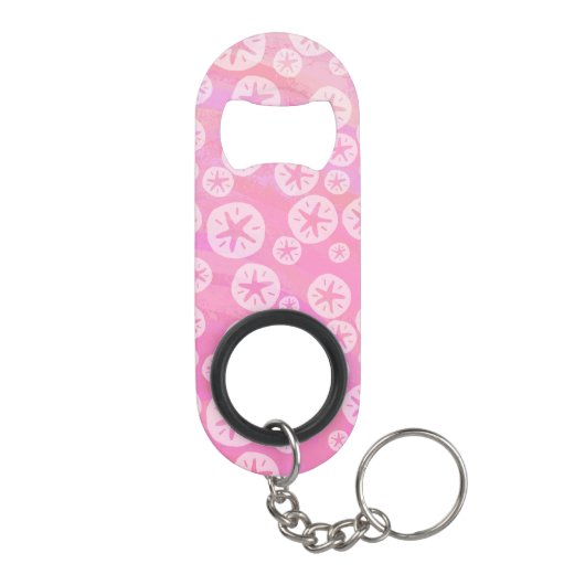 Porte-clé Décapsuleur Dollar de sable blanc et rose (Dos)