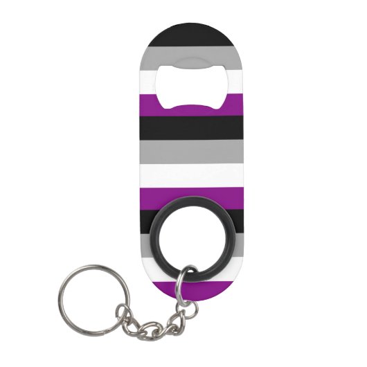 Porte-clé Décapsuleur Drapeau asexué (Devant)
