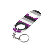 Porte-clé Décapsuleur Drapeau asexué (angle arrière)