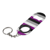 Porte-clé Décapsuleur Drapeau asexué (Devant Angle)