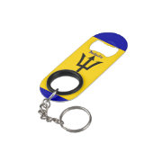 Porte-clé Décapsuleur Drapeau Barbade (angle arrière)