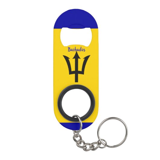 Porte-clé Décapsuleur Drapeau Barbade (Dos)