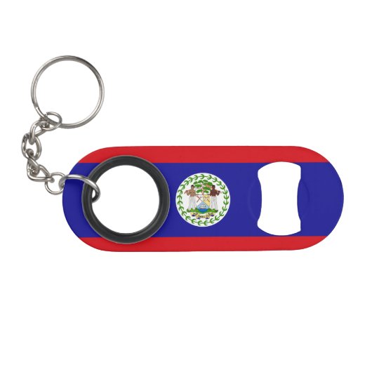 Porte-clé Décapsuleur Drapeau bélizien (Devant (Horizontal))