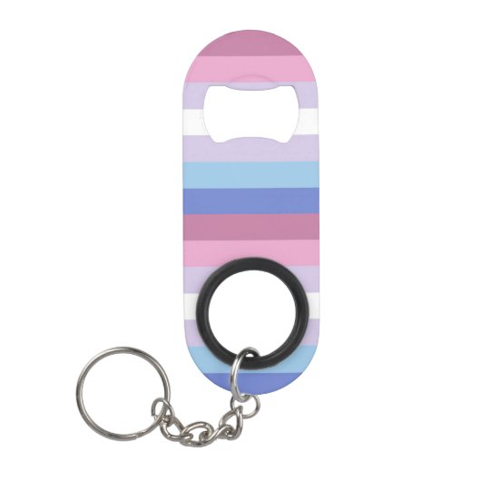 Porte-clé Décapsuleur Drapeau Bigender (Devant)