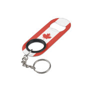 Porte-clé Décapsuleur Drapeau canadien patriotique (angle arrière)