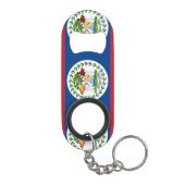 Porte-clé Décapsuleur Drapeau de Belize (Dos)