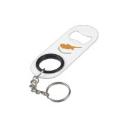 Porte-clé Décapsuleur Drapeau de Chypre (angle arrière)