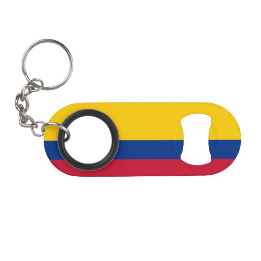 Porte-clé Décapsuleur Drapeau de Colombie (Devant (Horizontal))