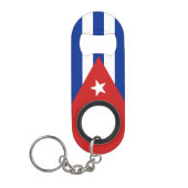 Porte-clé Décapsuleur Drapeau de Cuba (Devant)
