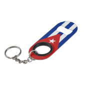 Porte-clé Décapsuleur Drapeau de Cuba (Devant Angle)