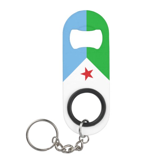 Porte-clé Décapsuleur Drapeau de Djibouti (Devant)