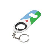 Porte-clé Décapsuleur Drapeau de Djibouti (angle arrière)