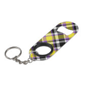 Porte-clé Décapsuleur Drapeau de fierté éclectique boho non binaire à ca (Devant Angle)
