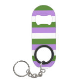 Porte-clé Décapsuleur Drapeau de fierté genderqueer (Devant)