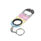 Porte-clé Décapsuleur Drapeau de fierté polygender abstrait géométrique (angle arrière)