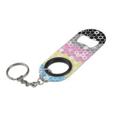 Porte-clé Décapsuleur Drapeau de fierté polygender abstrait géométrique (Devant Angle)