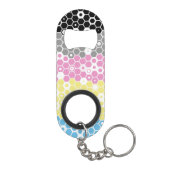 Porte-clé Décapsuleur Drapeau de fierté polygender abstrait géométrique (Dos)