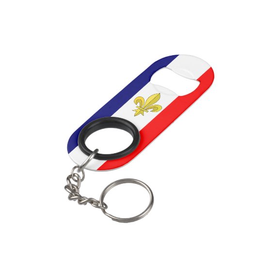 Porte-clé Décapsuleur Drapeau de France Bouteille Ouverture Belle (angle arrière)