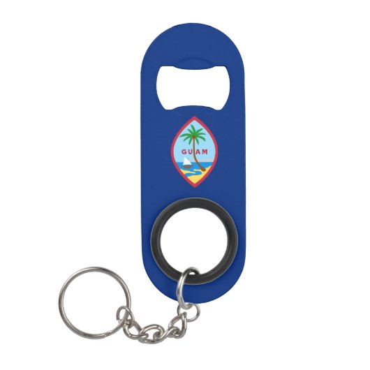 Porte-clé Décapsuleur Drapeau de Guam (Devant)