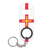 Porte-clé Décapsuleur Drapeau de Guernesey (Devant)