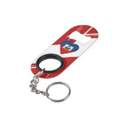 Porte-clé Décapsuleur Drapeau de haïtien du Haïti (angle arrière)
